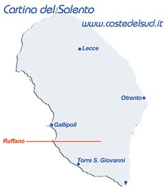 Cartina di Ruffano, mappa Ruffano, dove si trova Ruffano
